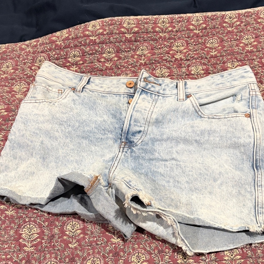 Express Acid Wash Jean Shorts
